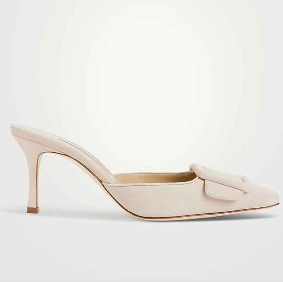 MANOLO BLAHNIK Maysale 70 Suede Mules - Picture 3 of 10